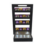 Burford 4 Tier Counter Top Display Stand Black Oak B2/3 Set
