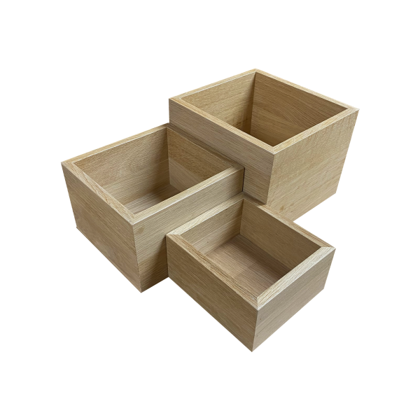 Burford Oak B1/6 Nesting Cube Set Natural separate Burford Oak B1/6 Nesting Cube Set Natural separate
