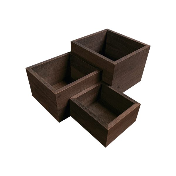 Stacking-boxes2-DB Burford Oak B1/6 Nesting Cube Set Dark Brown set