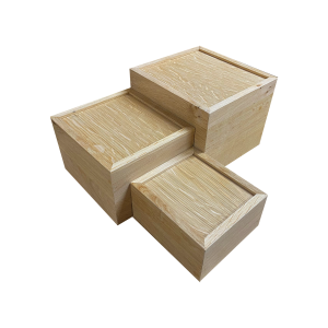 Burford Oak B1/6 Nesting Cube Set Natural alternatively stacked