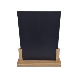 Oak Menu Holder with A4 blackboard insert