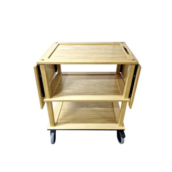 TR3-DL2-GN112-front Burford GN11 Trolley GN1/2 Drop Leaves Natural front