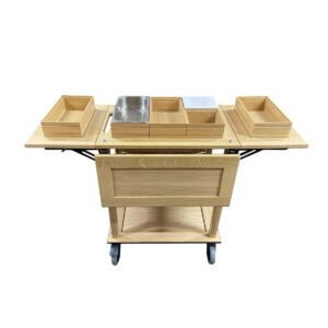 TR3-DL4-GN113-with-boxes Burford GN11 Island Trolley GN1/3 Drop Leaves Natural with boxes