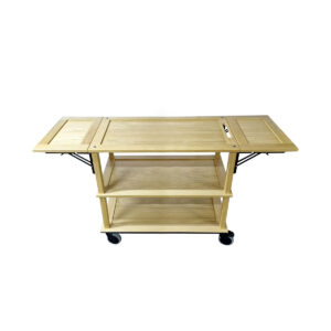 Burford GN11 Long Trolley GN1/3 Drop Leaves Natural front open