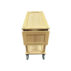 Burford GN11 Long Trolley GN1/3 Drop Leaves Natural side closed