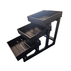 3-Tier Rustic Display Stand Black
