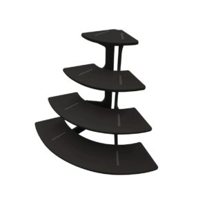 Modular 4 Tier Display Curve Section Black