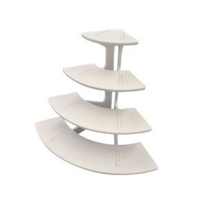 Modular 4 Tier Display Curve Section White