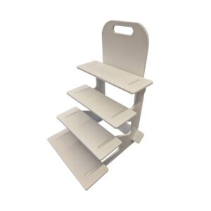 Modular 4 Tier Display Straight Section White
